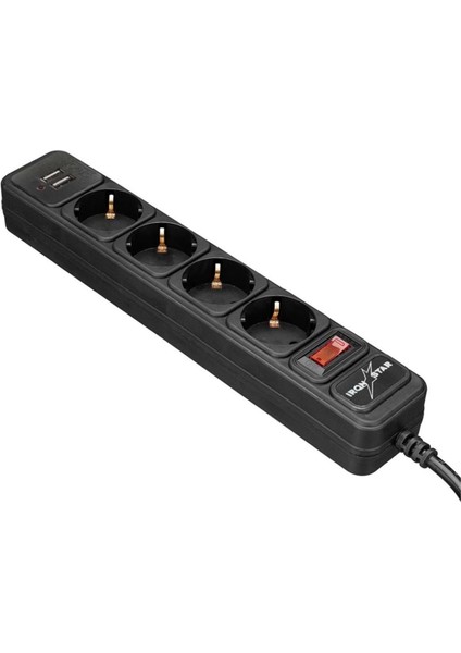 Ironstar IRP3000 4lü 2mt 2xusb Priz Akıllı Akım Korumalı Isıya Karşı Dayanıklı Termal Priz fiyatları