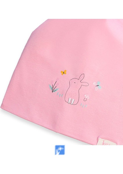 Cotton Çift Kat Kız Bebek Penye Bere ( 0-18 Ay )