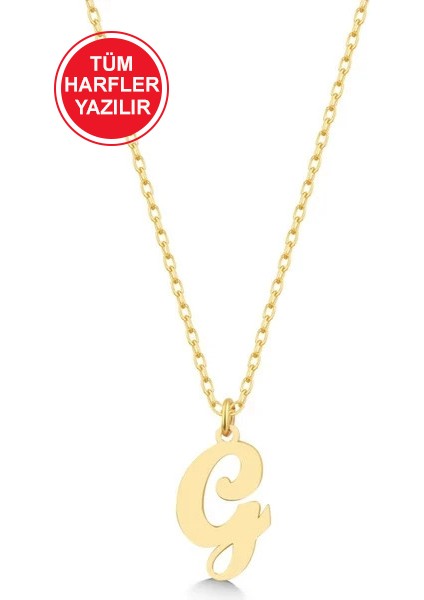 14 Ayar Altın Harf Kolye