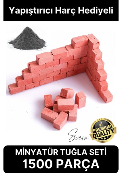 Özel Üretim 1500 Parça Eğitici Öğretici Mini Tuğla Inşaat Maket Ev Kendin Yap Boya Beceri Hobi Seti