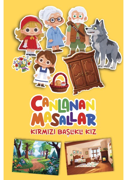 Canlanan Masallar - Kırmızı Başlıklı Kız - Okul Öncesi Etkinlik Kartları