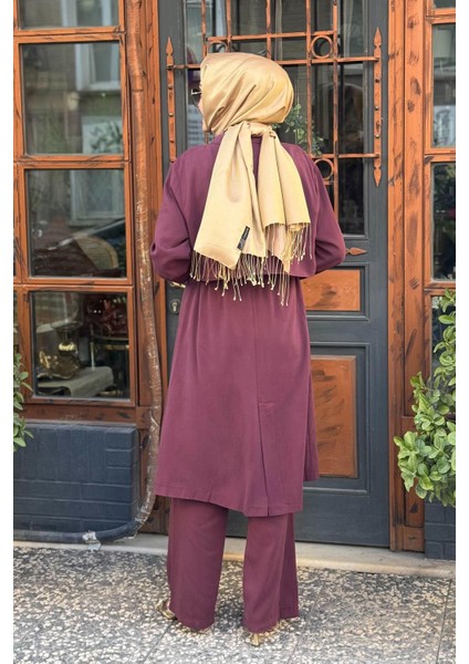 Belda Pantolonlu Takım HLY012Y101.006 Mürdüm