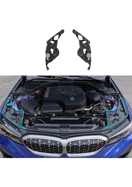 4x 3 Serisi G28 G20 2019+ Motor Koruyucu Kapak Motor Bölmesi Koruyucu Kapak Far Kapağı (Yurt Dışından)