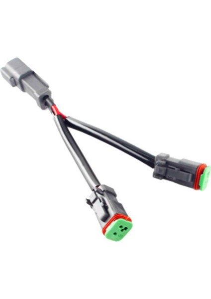 4x Y Tipi Deutsch Dt Dtp 2 Pin Soket Adaptörü LED Pod Çalışma Işığı Güçlendirme Konnektörleri Kablo Demeti (Yurt Dışından)
