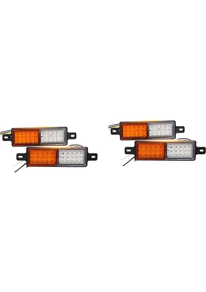 4 Adet 12 V 30 LED Araç Kamyon Boğa Çubuğu Işık Bullbar Ön Tampon Işık Ön Gösterge Park Lambası Sinyal Ampul Römork (Yurt Dışından)