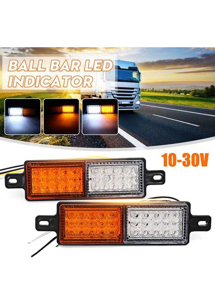 4 Adet 12 V 30 LED Araç Kamyon Boğa Çubuğu Işık Bullbar Ön Tampon Işık Ön Gösterge Park Lambası Sinyal Ampul Römork (Yurt Dışından)