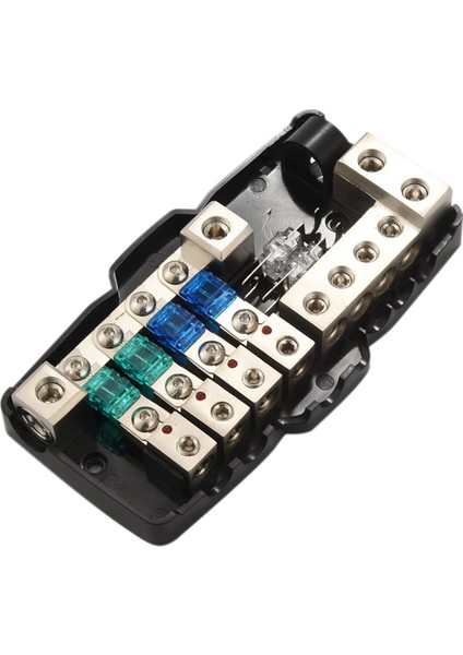 4x Çok Fonksiyonlu LED Araç Ses Stereo Anl Sigorta Tutucu Dağıtım 0/4ga 4 Yollu Sigortalar Kutusu Blok 30A 60A 80AMP (Yurt Dışından)