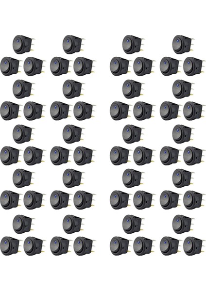 60 Adet 12 V 20A Rocker Geçiş LED Anahtarı Mavi Işık Spst Tekneler Arabalar Yarış Arabaları Için Açma-Kapama Kontrolü 12 Volt Güç Kullanır (Yurt Dışından)