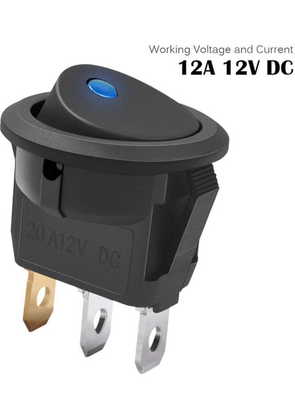 60 Adet 12 V 20A Rocker Geçiş LED Anahtarı Mavi Işık Spst Tekneler Arabalar Yarış Arabaları Için Açma-Kapama Kontrolü 12 Volt Güç Kullanır (Yurt Dışından)