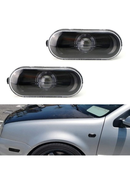 2 Adet Araba Yan Işaretleyici Dönüş Sinyali Uyarı Işığı Siyah Lamba Kapağı Mk4 Golf, B5/b5.5, (Yurt Dışından)