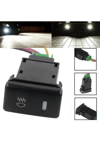 5x 4 Kutuplu 12 V Basmalı Düğme Anahtarı, Sis Farları Için LED Arka Plan Gösterge Işıkları ile Drl LED Işık Çubuğu (33X22MM) (Yurt Dışından) indirimleri