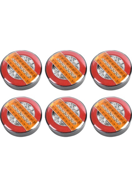 6x 4 Inç Römork Dinamik Kuyruk Lambası 24 V LED Kamyon Fren Lambası Otomobiller, Tekneler, Karavanlar Için LED Yuvarlak Su Hamburger (Yurt Dışından)