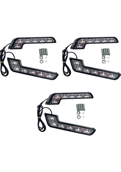 6x 12 V Süper Parlak Drl LED Gündüz Farları Arabalar Için Otomatik Su Geçirmez LED Sürüş Işıkları Sis Lambaları (Yurt Dışından)
