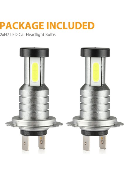 4x H7 LED Far Ampul Kiti Yüksek Düşük Huzmeli 100W 30000LM Süper Parlak 6000K Beyaz (Yurt Dışından)
