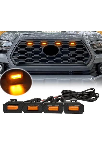 Off Road Sport 2020 2021 Dış Izgara Lambaları Için 12PCS LED Ön Izgara Işıkları, (Yurt Dışından)