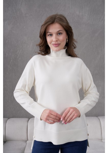 Selanık Yırtmaçlı Old Money Triko Bluz 171014