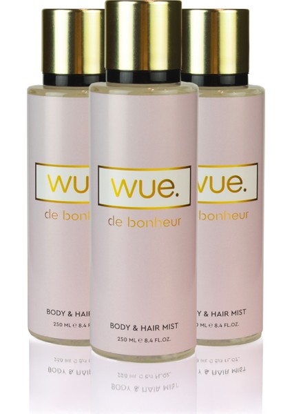 De Bonheur Vücut ve Saç Spreyi 250 ml 3'lü - Body And Hair Mist