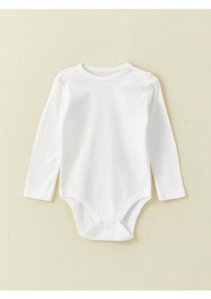 Bisiklet Yaka Uzun Kollu Kız Bebek Çıtçıtlı Body 2'li fiyatları