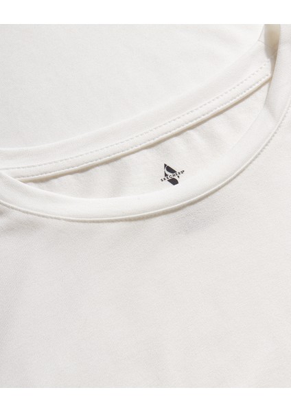 W Lounge Regular Crew Neck T-Shirt Unisex Off White Tshirt S2510327-102 modelleri