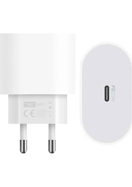 20 Watt Type-C Şarj Başlık Adaptörü + Kablo Seti (Apple 15 Pro-Promax Uyumlu) (4172)