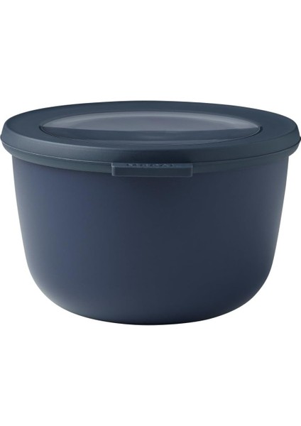 - Multi Bowl Cirqula Round - Kapaklı Saklama Kabı - Buzdolabı Için Hava Geçirmez Saklama Kutusu ve Mikrodalga Fırın Kabı Olarak Uygundur - 1000 ml - Nordic Denim