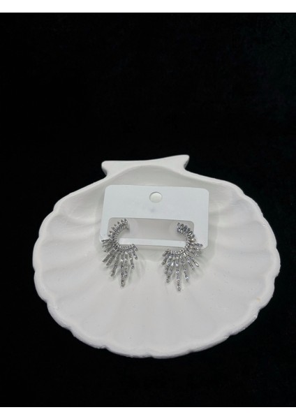 Xupıng Jewelry Zirkon Taşlı Gümüş İşın Küpe fırsatları