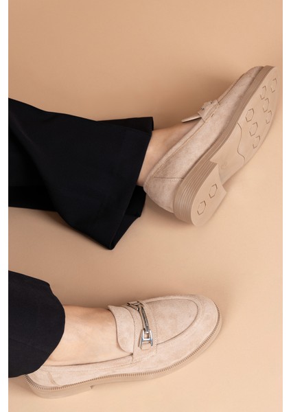 Akpan Kadın Vizon Süet Loafer PC-54169 modelleri