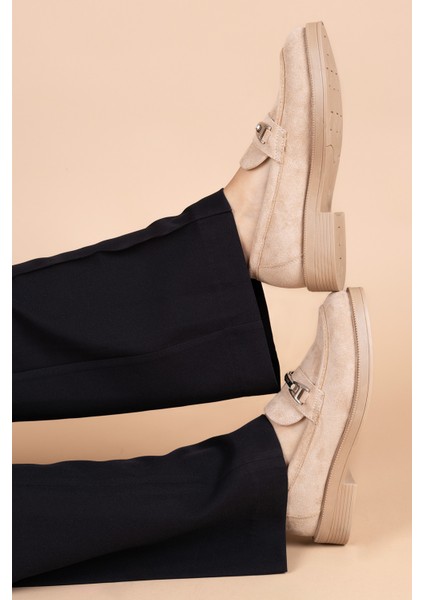 Akpan Kadın Vizon Süet Loafer PC-54169 fırsatları