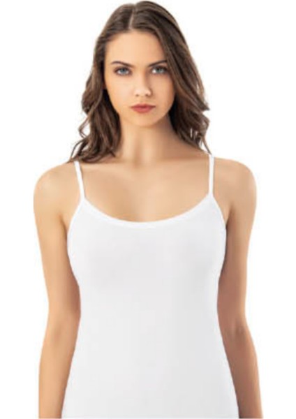 Ip Askılı Biye Detaylı Likralı Modal Kadın Atlet