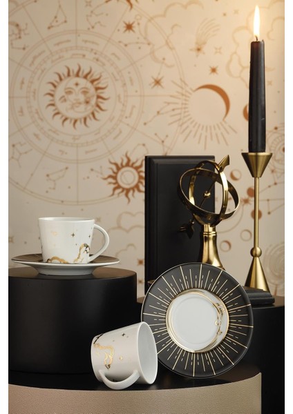 Porselen Cosmic Love 4 Parça 2 Kişilik Toledo Kahve Fincan Takımı 11910