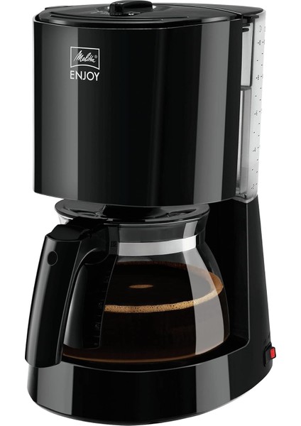 Menashop Enjoy 1017-02, Cam Sürahili Filtre Kahve Makinesi, Aromaselector, Siyah Filtre Kahve Makinesi, Plastik, 1,2 Litre