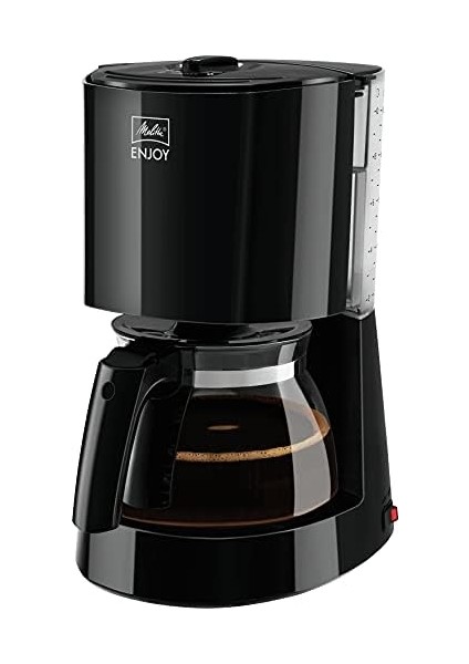 Menashop Enjoy 1017-02, Cam Sürahili Filtre Kahve Makinesi, Aromaselector, Siyah Filtre Kahve Makinesi, Plastik, 1,2 Litre