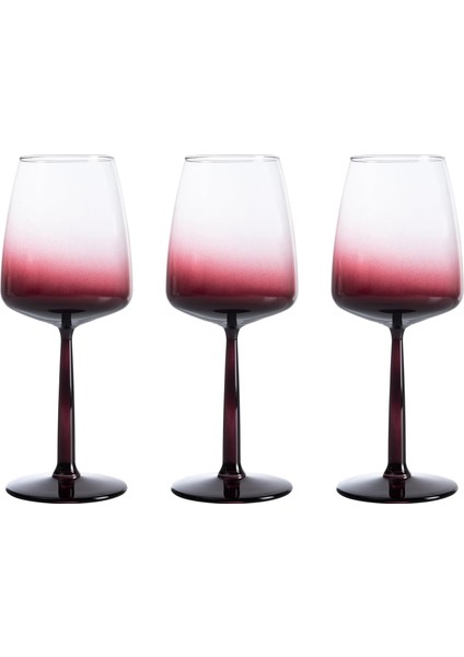 Concept Lora 3'lü Kadeh Seti -Bordo 430 ml