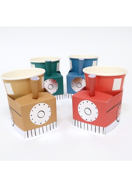 Menashop Meri Train Cups Tren Bardaklar 8li