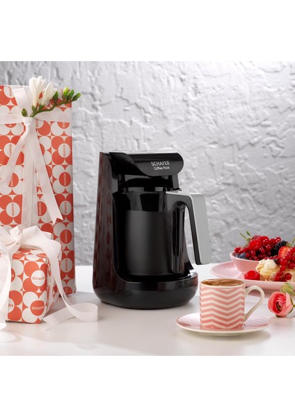 Menashop Coffee Point Türk Kahve Makinesi-Siyah/gri