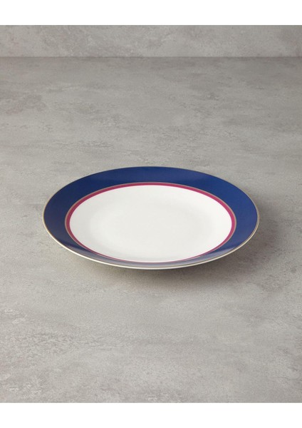 Mena Rise Home Carny Bone Porselen Servis Tabağı 25 cm Lacivert
