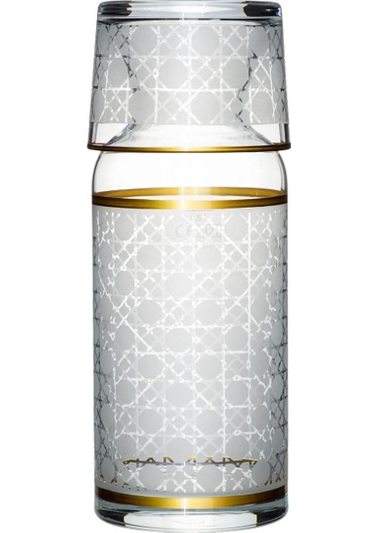 Başucu Sürahisi - Yatağınızın Yanında Bulunacak Gece Yarısı Içeceği Için Bardak ve Şişe - Cam Sürahi 500 Ml/bardak 220 ml - Güzel Hediye Kutusu (Ahenk)