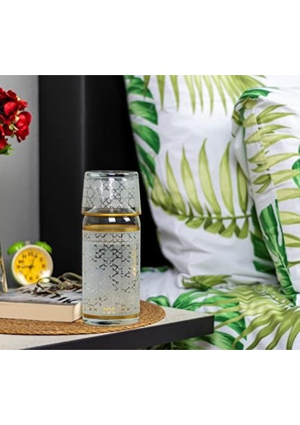 Başucu Sürahisi - Yatağınızın Yanında Bulunacak Gece Yarısı Içeceği Için Bardak ve Şişe - Cam Sürahi 500 Ml/bardak 220 ml - Güzel Hediye Kutusu (Ahenk) fiyatları