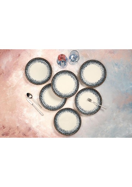 Re-Gen Ontario 6 Kişilik Düz Tabak Seti 21CM