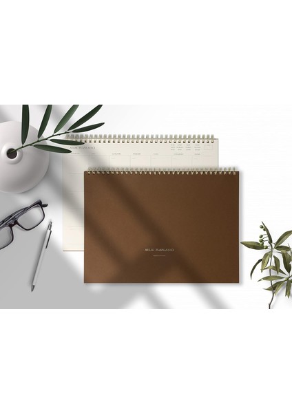 Tanıtım Aylık Spiralli Tarihsiz Planlayıcı - 110GR Ivory Kağıt, 21X29.7 Cm, 24 Yaprak, Boş Arkalı