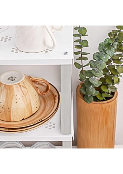 Menashop Org-02-2li Raf Düzenleyici - Dolap Içi Düzenleyici Raf - Tabak Bardak Rafı