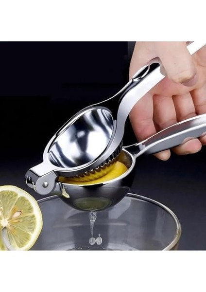 Menashop Home Paslanmaz Çelik Manuel Narenciye Sıkacağı, Limon ve Meyve Sıkacağı, Profesyonel El Sıkacağı Mutfak Aleti Dayanıklı ve Kolay Temizlenir
