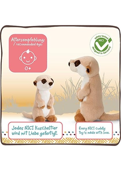 Yumuşak Oyuncak Meerkat 15 cm - Kızlar, Erkekler ve Bebekler Için Meerkat Peluş Oyuncak - Sarılma, Oynama ve Uyumak Için Kabarık Doldurulmuş Hayvan Meerkat - Rahat Sevimli Oyuncak - 46343