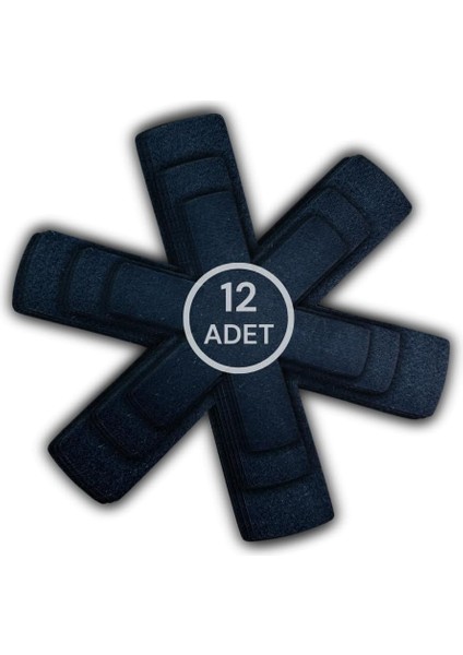 12 Li Set Tencere Tava Koruyucu Borcam Çizdirmez Keçe Düzenleyici Siyah