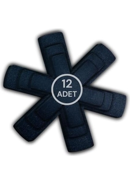 12 Li Set Tencere Tava Koruyucu Borcam Çizdirmez Keçe Düzenleyici Siyah