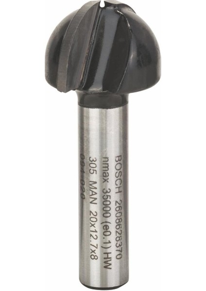 Aksesuarı 2608628370 Oyuklu Freze Ç 8 Mm, R1 10 Mm, Çap 20 Mm, L 12,7 Mm, G 46 mm