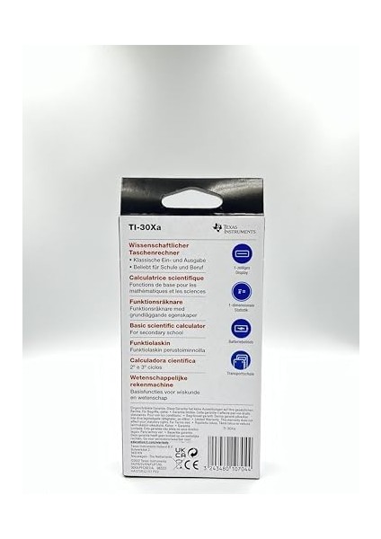 Instruments Tı-30 Xa Okul Hesap Makinesi (Tek Satırlı, 10 Haneli, Pille Çalışır) Gri Siyah fiyatları