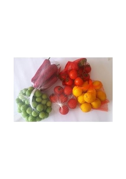 Filesi, Meyve-Sebze Filesi, 45CM, 1 kg Ürün Taşır, 100 Adet File ve Cırt Klips