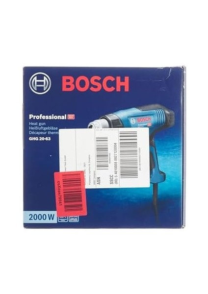 Professional Ghg 20-63 Sıcak Hava Tabancası (2.000 W, Çalışma Sıcaklığı: 50 - 630 °c)
