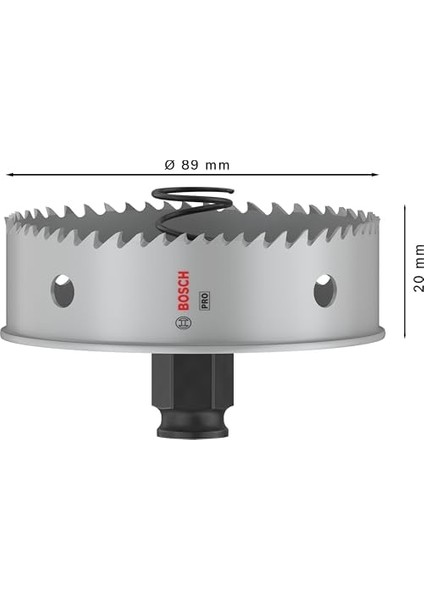 1 x Pro Sheet Metal Power Change Plus Delik Testeresi (Paslanmaz Çelik Saclar, Çelik Saclar, Ø 89 Mm, Profesyonel Aksesuar Matkap/tornavida Için)